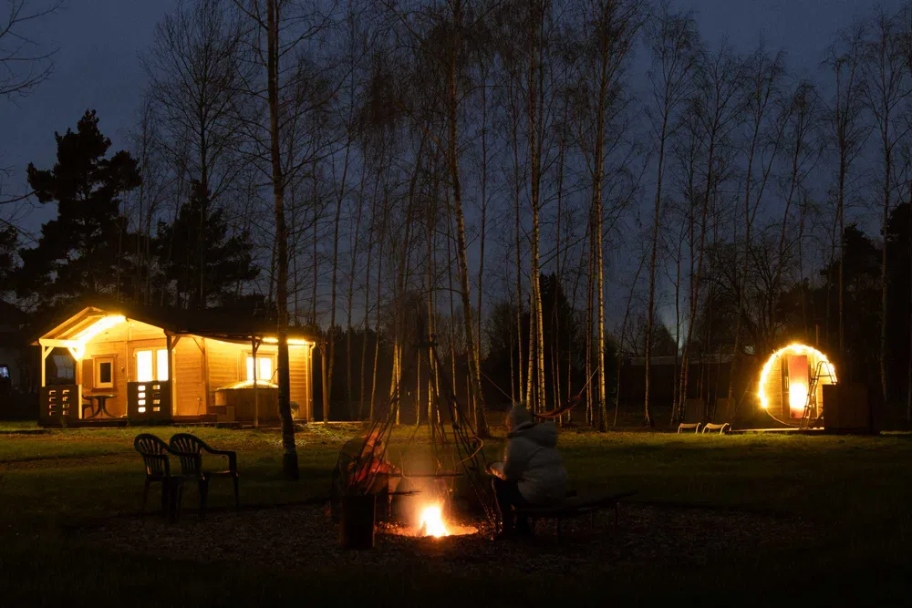 Sauna, balia, Domek całoroczny Rokitki - "Ania" - 6 osobowy